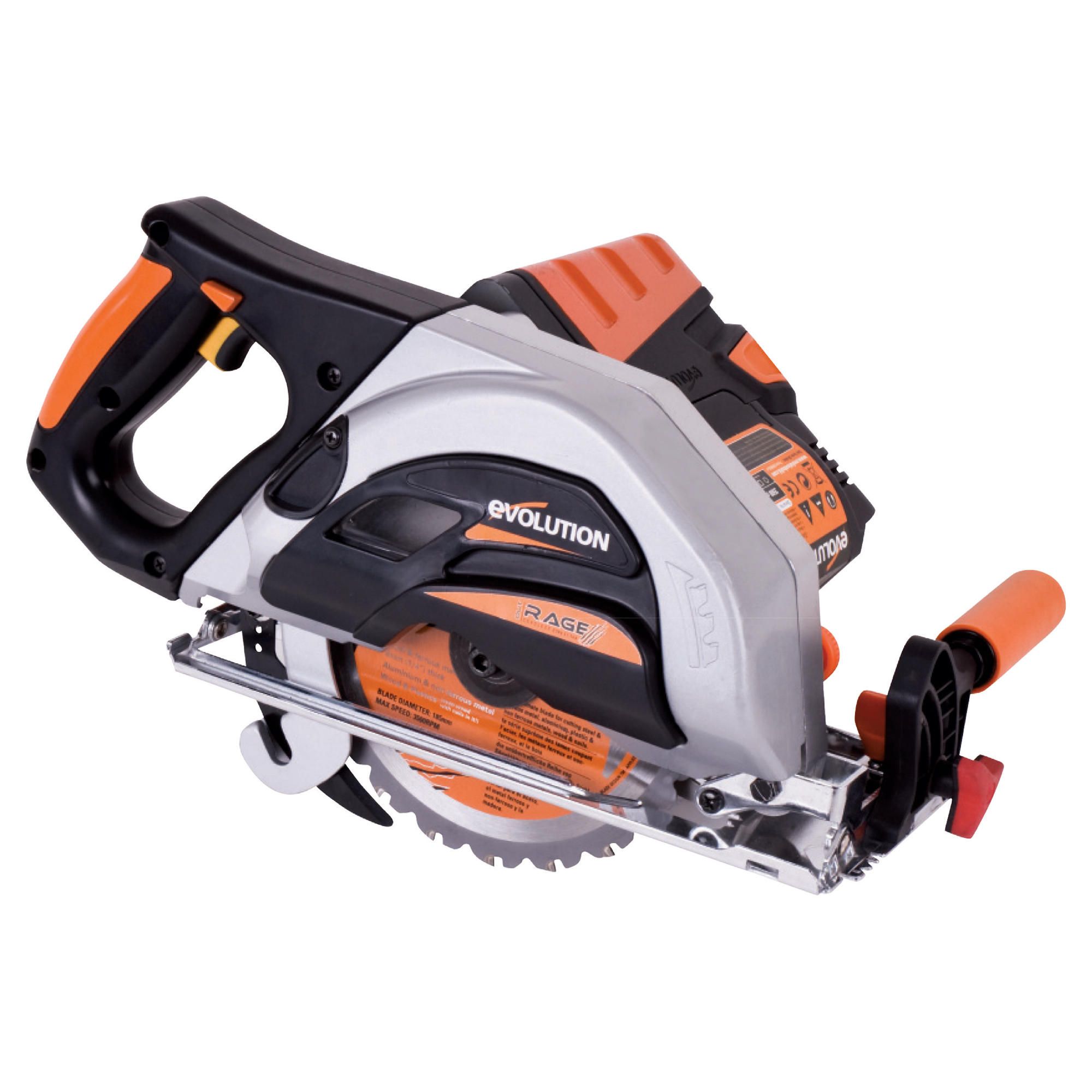 Evolution OUTRAGE 36v Li-Ion Multipurpose Circular Saw (Orange)