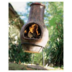 La Hacienda Plain Clay Chimenea Burnt Red
