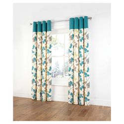 Tesco Bold Leaf Print Unlined eyelet Curtains W167xL229cm (66x90