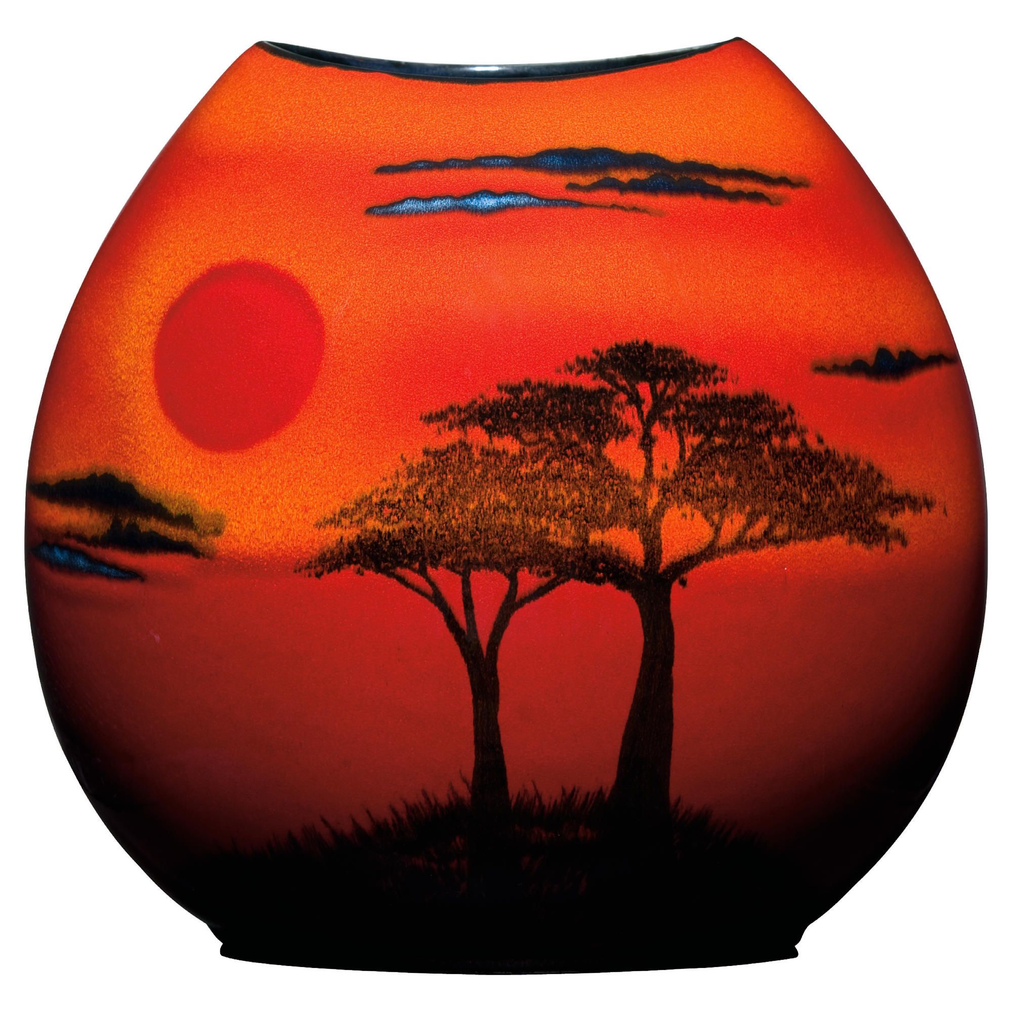 D/S Poole Pottery African Sky Purse Vase 26cm