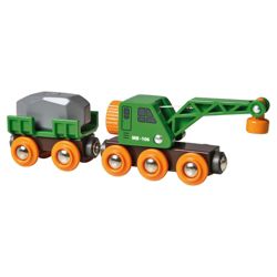 Brio Classic Accessory Clever Crane Wagon, wooden toy