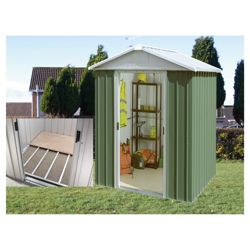Yardmaster 8x6  Apex Metal Shed with floor support frame