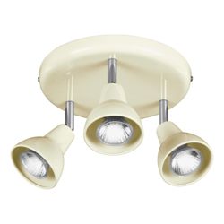 Tesco Lighting Eden 3 Spot Plate Cream