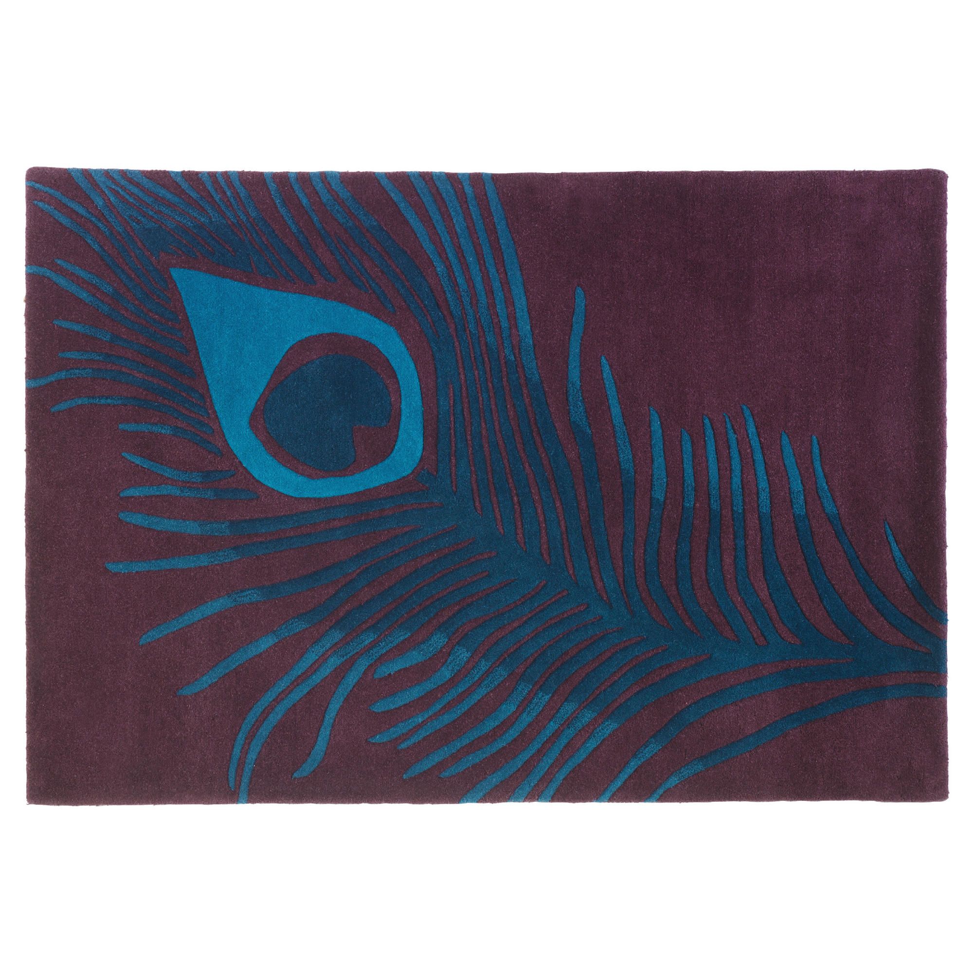Tesco peacock rug 120x170cm plum