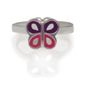 Girls Sterling Silver Enamel Butterfly Ring