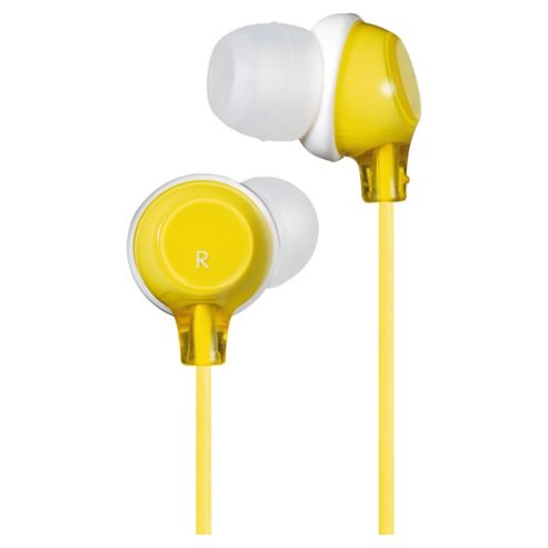 Image of Jvc Clear Colour Stereo Headphones Yellow Hafx22y