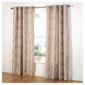 Tesco Flock Damask Lined Eyelet Curtains W162xL137cm (64x54"), Ivory
