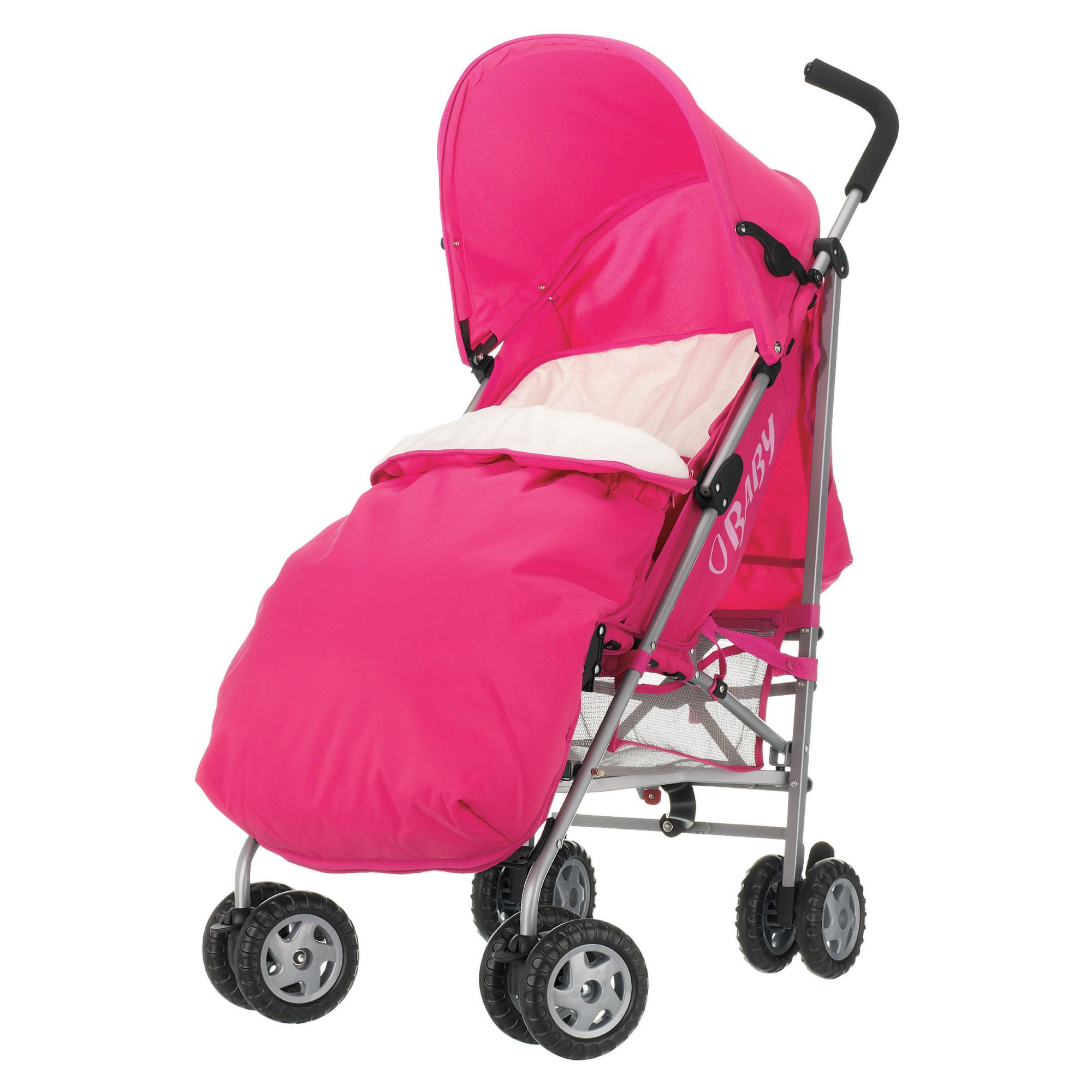Obaby Atlas Pushchair & Footmuff, Pink Scribble