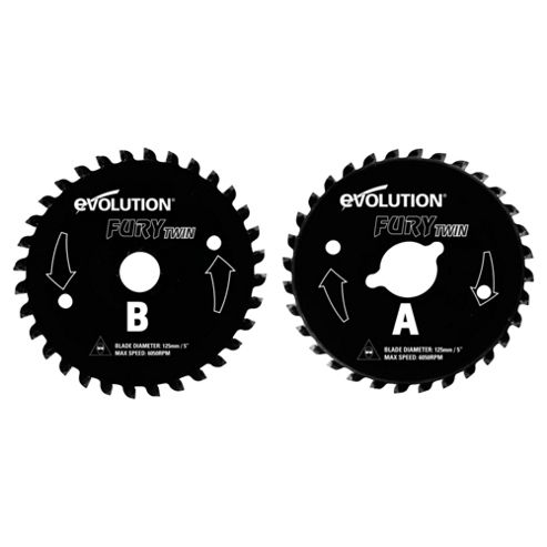 Image of Evolution Fury Twin 125mm Tct Blades (green)
