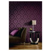 Arthouse Da Vinci damask plum wallpaper