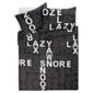 Crossword Duvet - Black, Double