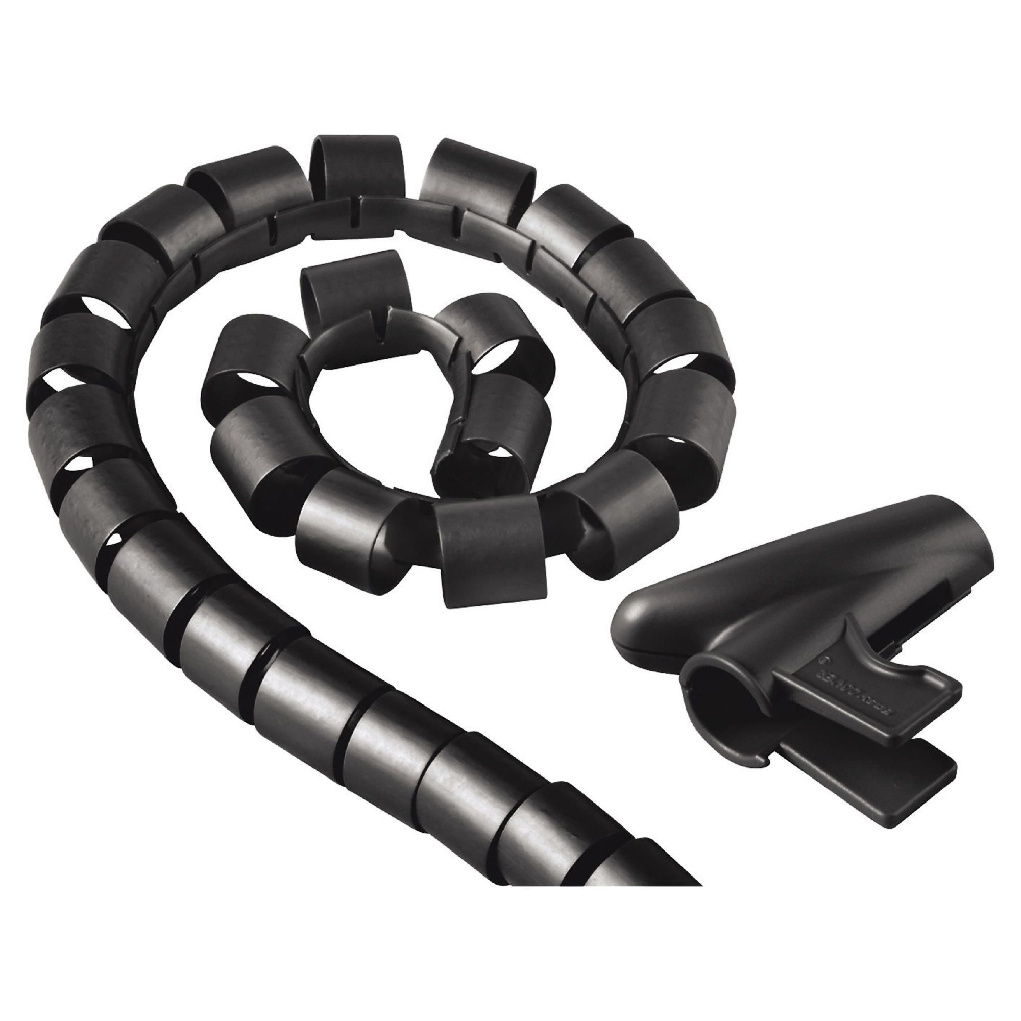 Hama Cable Bundle Tube "Easy Cover" - Black, 1.5m, 30mm