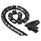 Hama Cable Bundle Tube Easy Cover - Black 1.5m 30 mm