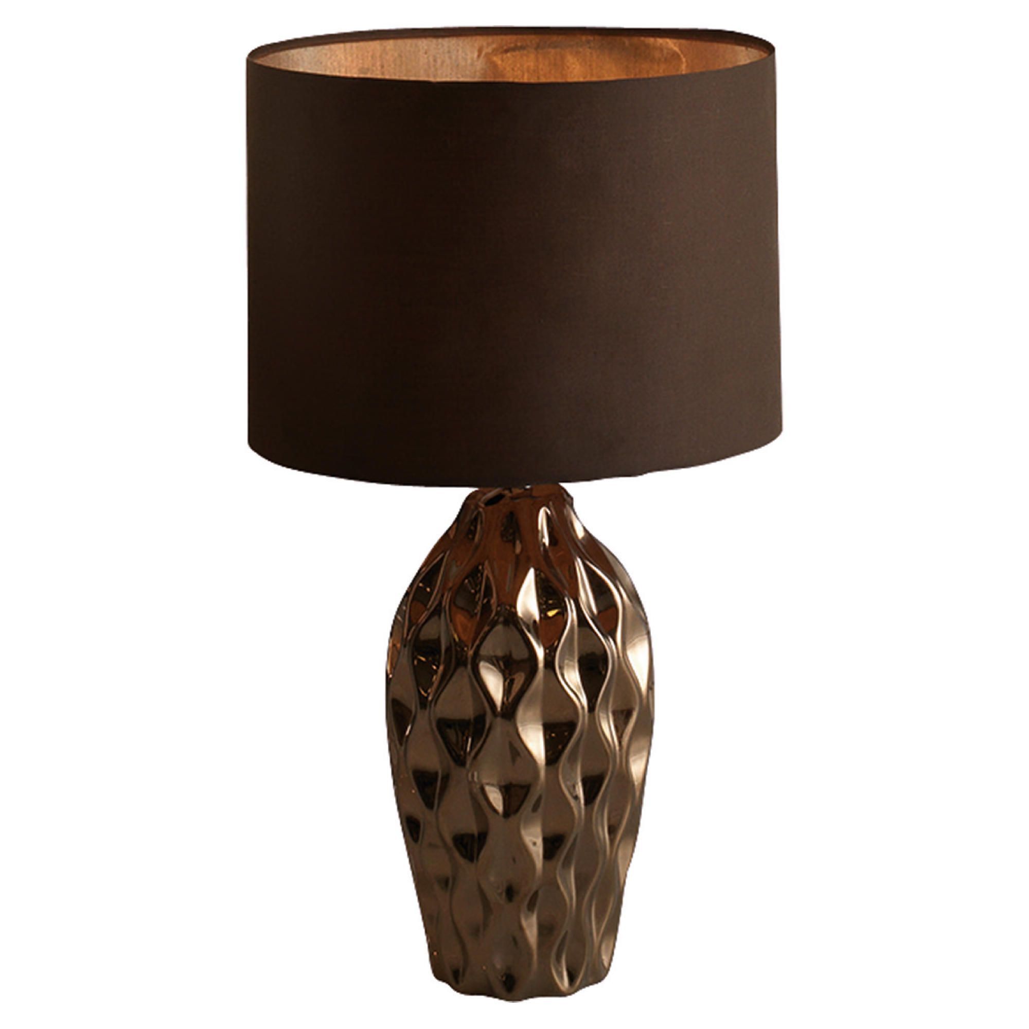Faceted Bronze Chocolate Table Lamp