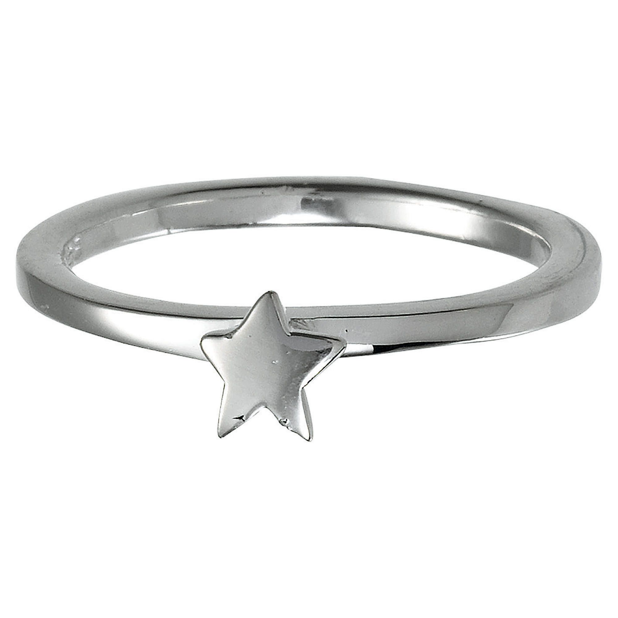 Sterling Silver Star Stacking Ring, Medium Sterling Silver Star Stacking Ring, Medium