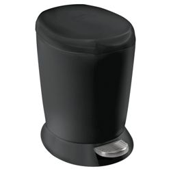 simplehuman 6 Litres Mini Plastic Pedal Bin - Black