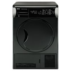 Beko DCU7230B Condenser Tumble Dryer, 7kg Load, B Energy Rating. Black