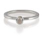 Sterling Silver Clear Cubic Zironia Stacking Ring, Medium
