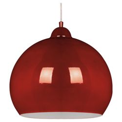 Tesco Lighting Skandia Metal Ceiling Fitting In Red Gloss Finish