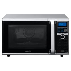 Sharp R890SLM 26L  900W Combi Microwave with Double Grill - Silver