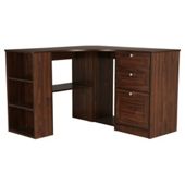 Fraser Corner Desk With Storage, Walnut Effect