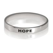 Sterling Silver Hope Stacking Ring, Large