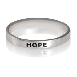 Sterling Silver Hope Stacking Ring, Large