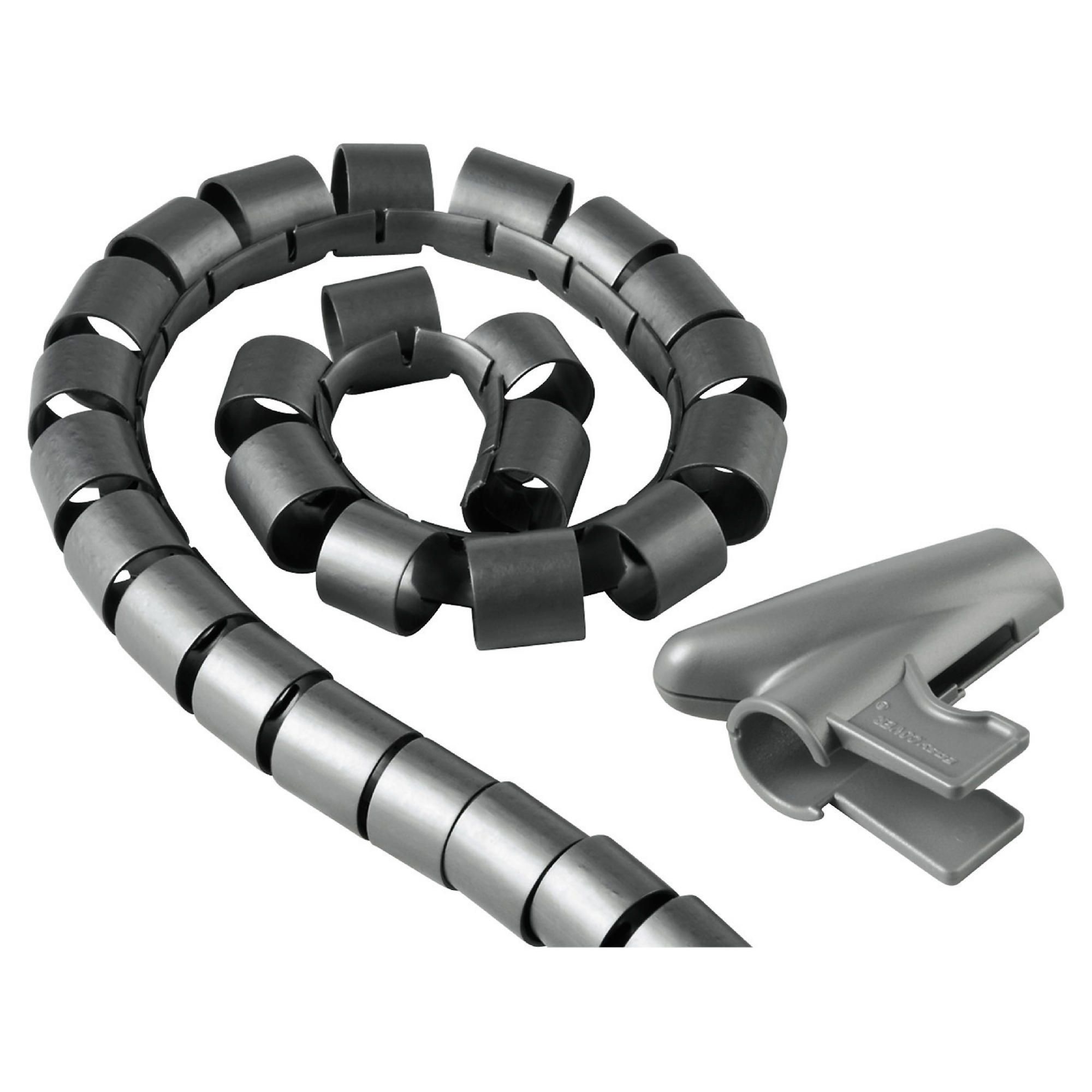 Hama Cable Bundle Tube "Easy Cover" - Silver, 1.5m, 30mm