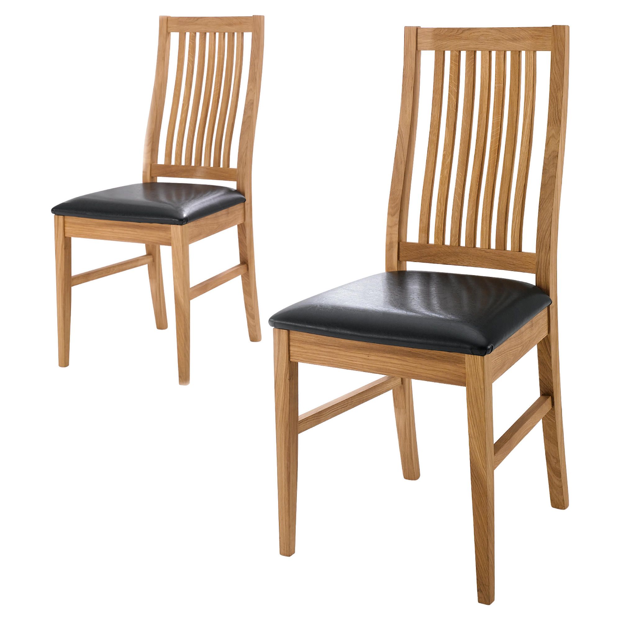 Chesham Pair Of Chairs, Oak And Brown