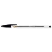 Bic Cristal Ball Pen Clear Barrel 1.0mm Tip 0.4mm Line Black Ref 8373632 [Pack 50]