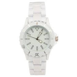 White Plastic Fashion Watch