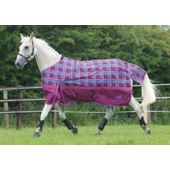 Masta Zing lightweight Turnout Check Dark Cherry 5ft 9in