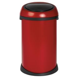 Brabantia 50L Deep Red Touch Bin