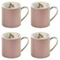 Katie Alice Pink Spot Set of 4 Can Mugs.