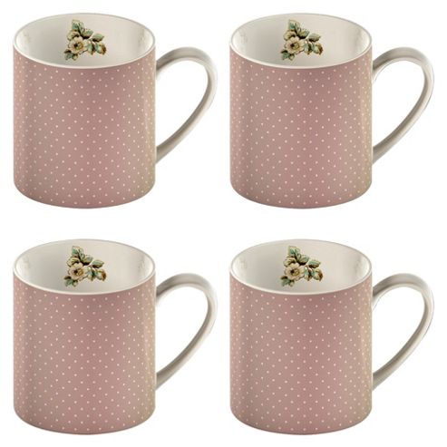 Image of Katie Alice Pink Spot Set Of 4 Can Mugs