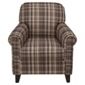 Maurice Fabric Chair, Chocolate Check