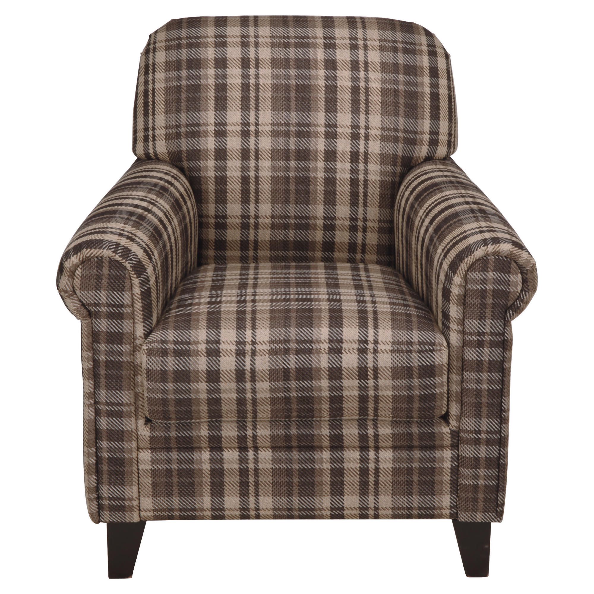 Maurice Fabric Chair, Chocolate Check at Tesco Direct