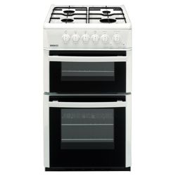 Beko DVG592WP 50cm Gas Double Oven White