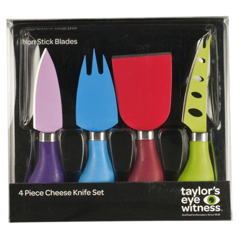 Image of Taylors Eye Witness 4 Piece Non-stick Cheese Knife Set