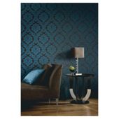 Arthouse Da Vinci damask aqua wallpaper