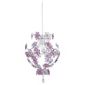 Tesco Lighting Edina satin nickel pendant shade- Lilac flowers
