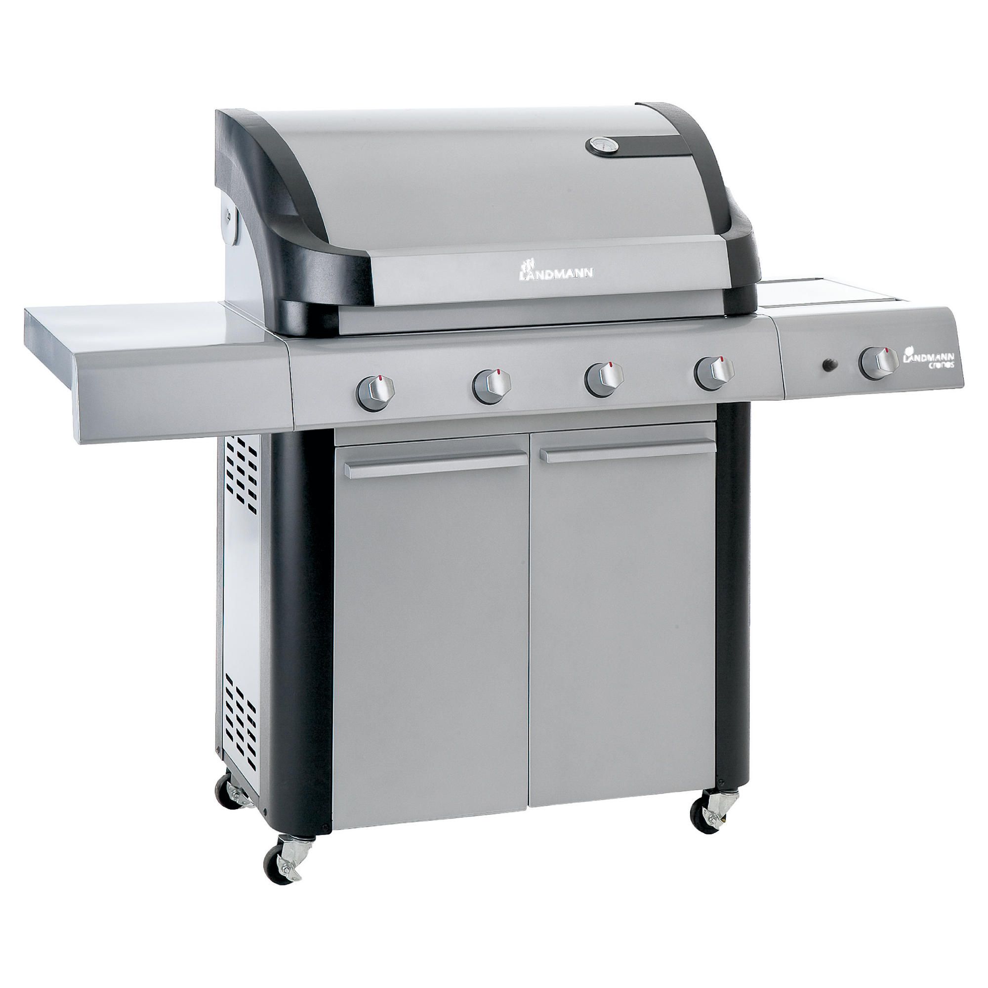 Cronos 4 Burner Gas BBQ with Side Burner & Cabinet at Tesco Direct