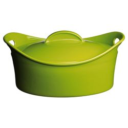 Prestige This Morning 34.5cm Oval Covered Casserole in Lime Green