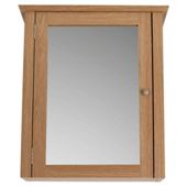 Portico Light Wood Wall Cabinet with Mirrored single door