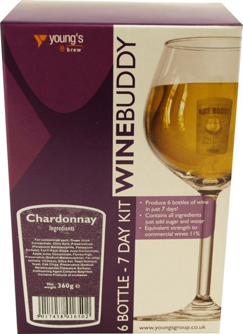 Image of Winebuddy 7 Day Chardonnay Kit, 6 Bottles