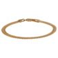 Gold Plated Silver Double Curb Bracelet, 20cm