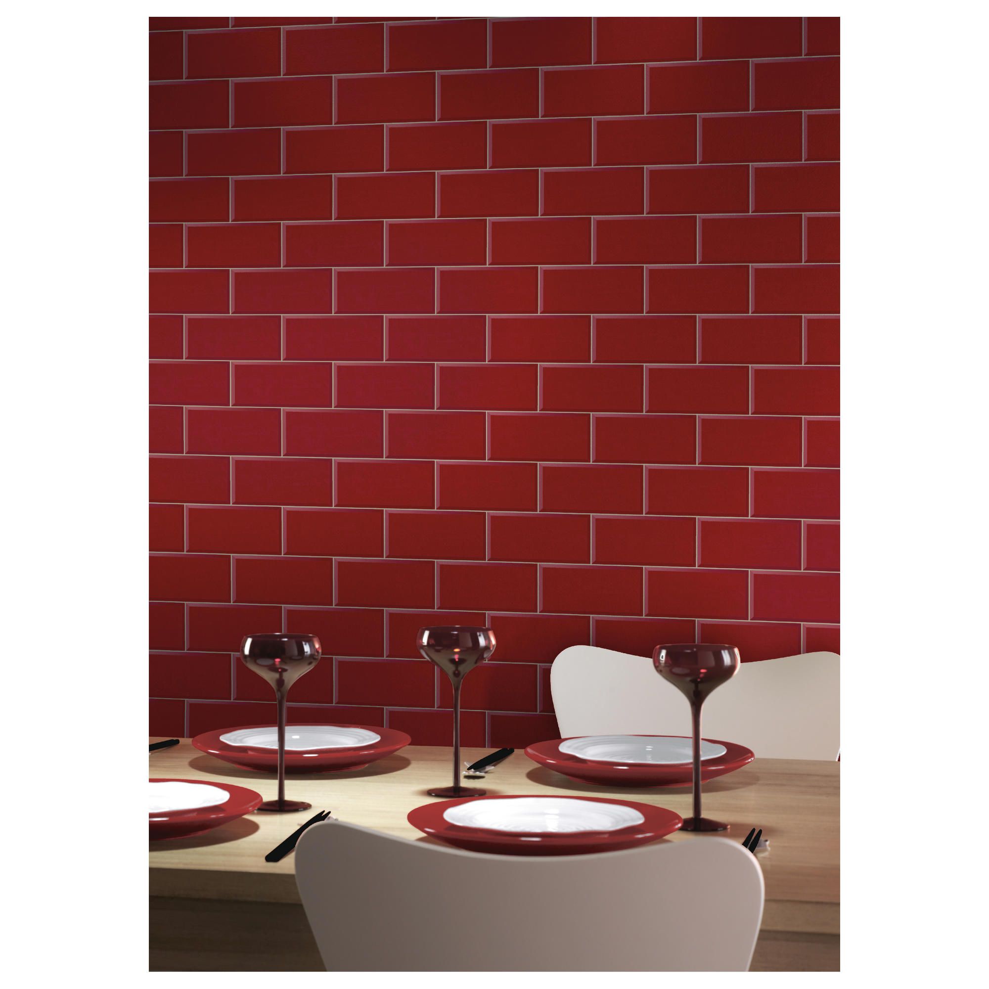 Arthouse Romano brick red wallpaper