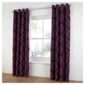 Tesco Flock Damask Lined Eyelet Curtains W162xL229cm (64x90"), Fuchsia