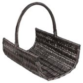 Wicker Log Basket chocolate