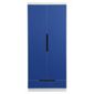 Seattle Kids Double Wardrobe, White & Blue